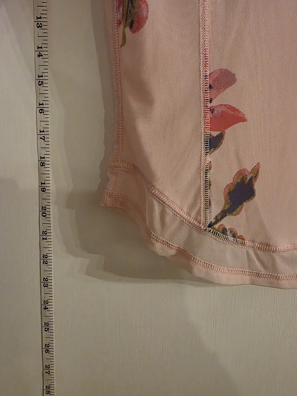 Free People Soft Pink Floral Mesh Long Sleeve Top - Picture 6 of 9